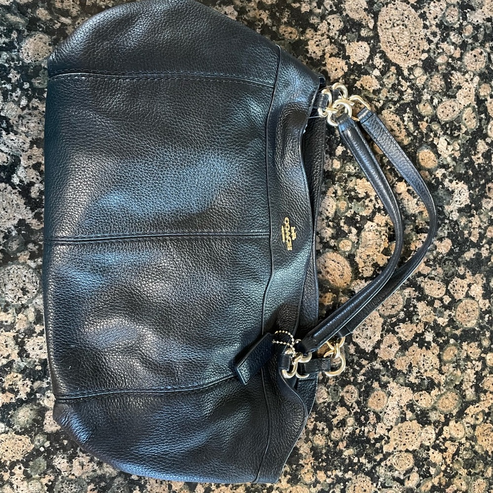 Coach black leather purse